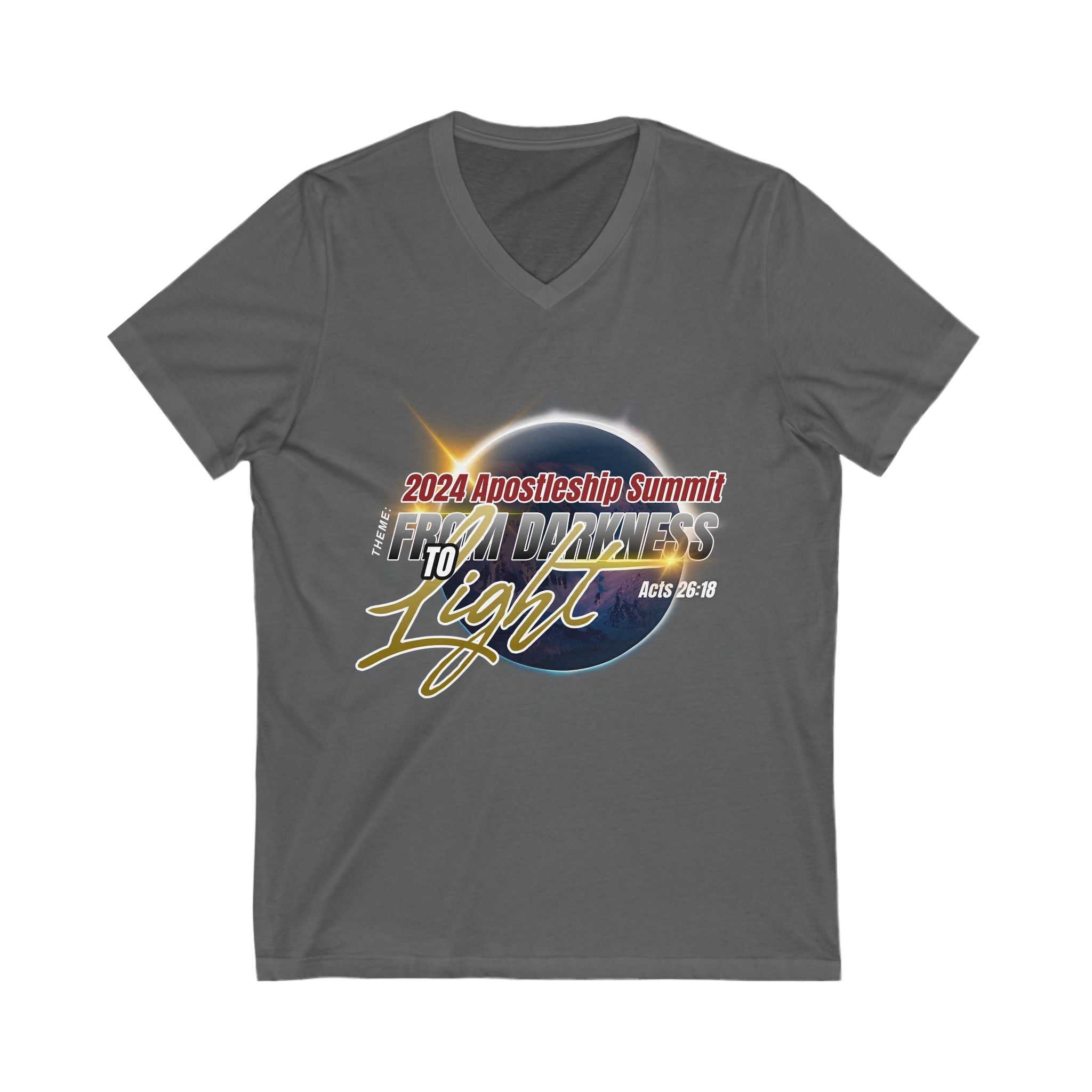 From Dakrness to Light Women's Jersey Short Sleeve V-Neck Tee
