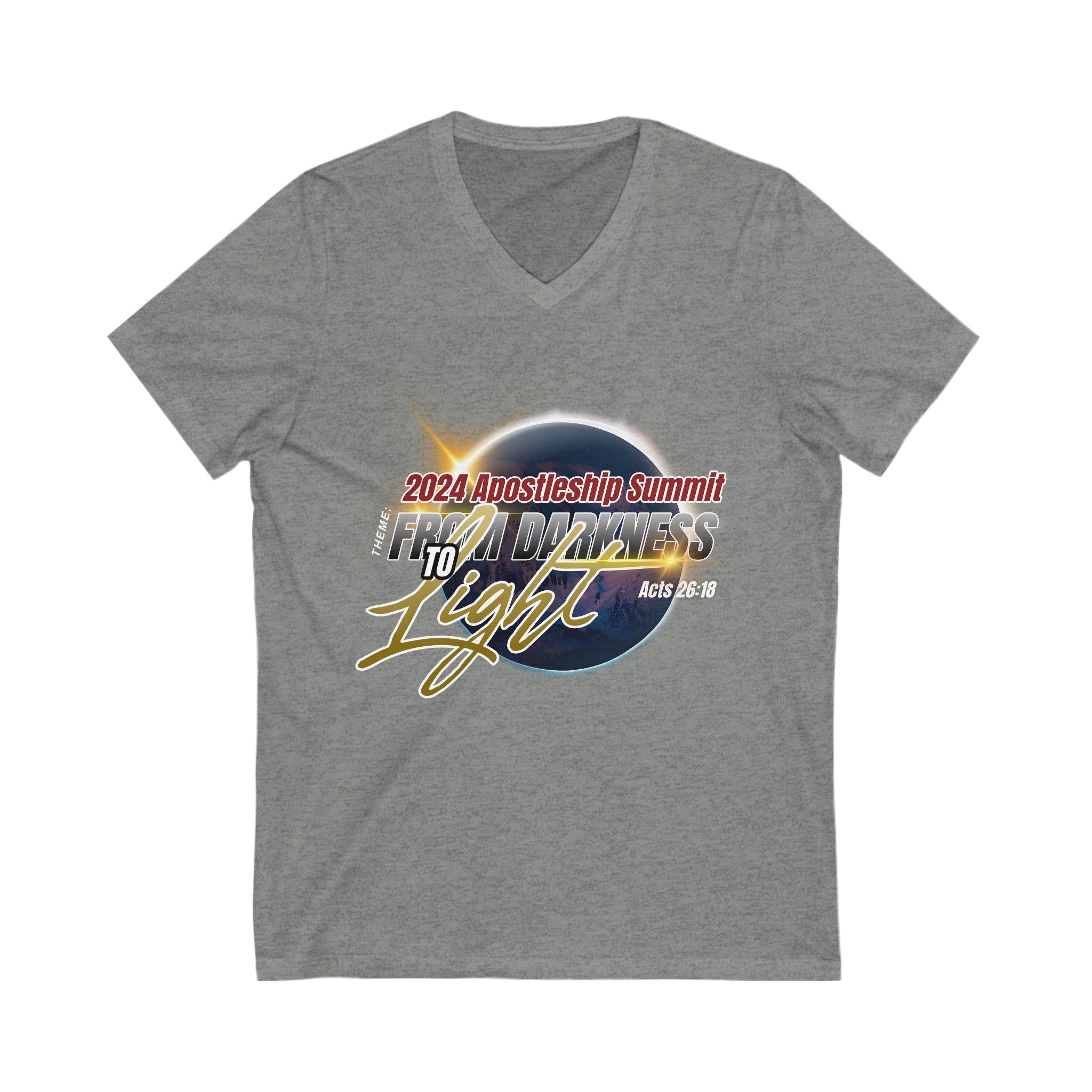 From Dakrness to Light Women's Jersey Short Sleeve V-Neck Tee